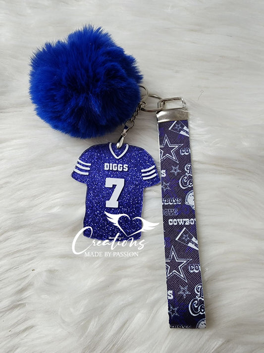 Personalized Keychain with Jersey